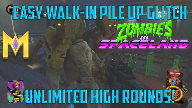 CoD Infinite Warfare Zombie Glitches - EASY Pile Up Glitch - Spaceland Zombies Glitches