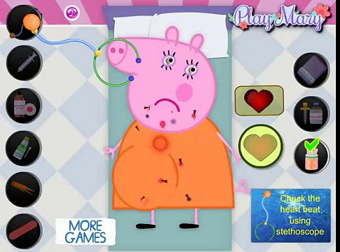 Мультик Лечим беременную маму Свинки Пеппы. Peppa mom pregnant injured