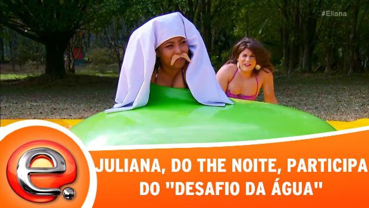 Juliana, do The Noite, participa do "Desafio da Água"