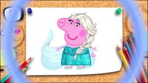 La Cerdita Pig de Disfraza se Elsa Kristoff Anna Olaf Disney Frozen - Halloween En Español PequeTV