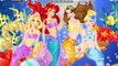 Princess Undersea Party--Disney Princess Elsa Rapunzel Ariel Belle Cinderella as Mermaids -