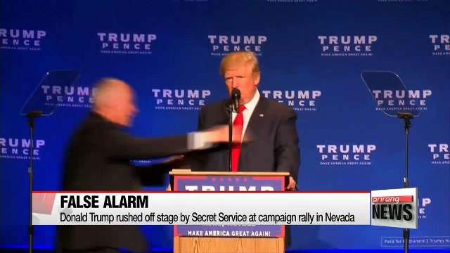 Donald Trump rushed off stage by Secret Service at campaign rally in Nevada