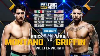 Max Griffin vs Erick Montaño  UFC Fight Night 98