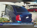 Car crashes in Scottsdale apartment building