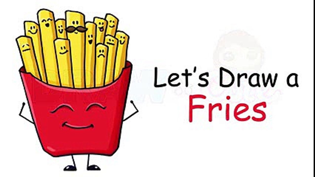 How to Draw Cartoon Fries Cute and Easy - YouTube