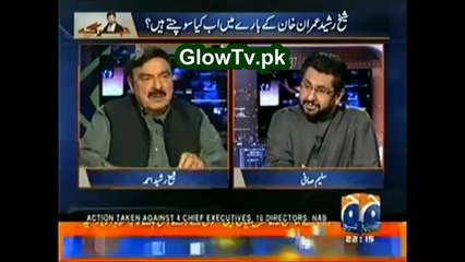 Download Video: Sheikh Rasheed Badly Bashing On Saleem Safi For Speaking Against Imran Khan By Glow Tv