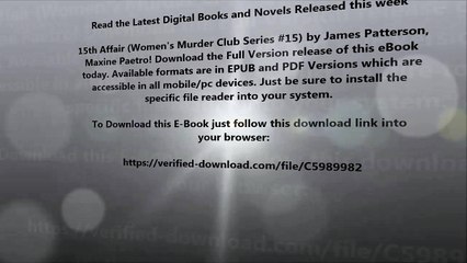 15th Affair (Women's Murder Club Series 15) by James Patterson Epub Kindle Ebook Download