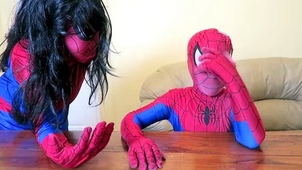 Spiderman vs Joker vs T-Rex vs Spidergirl- T-Rex Attacks Spiderman! - Funny Superheroes :)