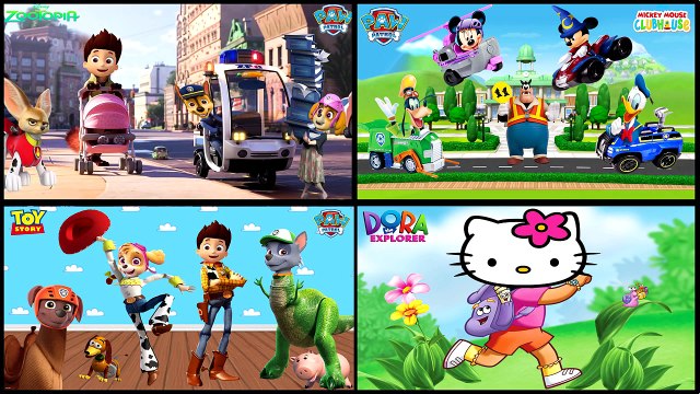 ZOOTOPIA Full Funny Coloring Videos with PAW PATROL ARLO THE GOOD DINOSAUR & MASHA AND MICHKA