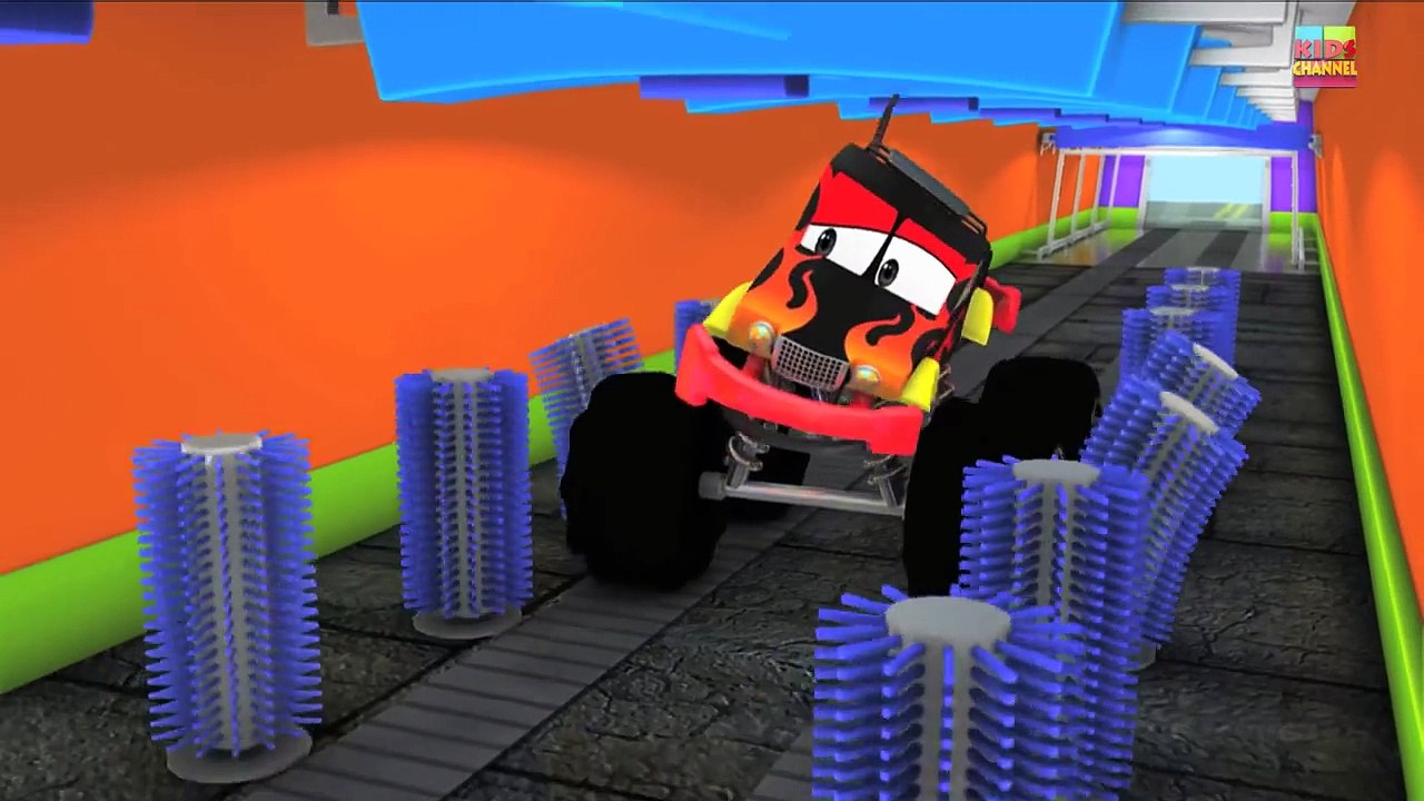 Monster Trucks Wheels on the bus go round and round Nursery part 3
