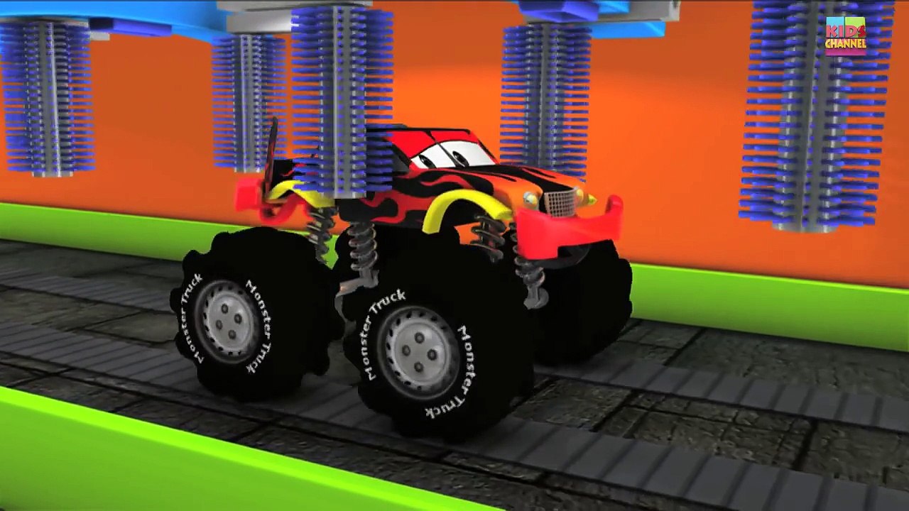 Monster Trucks Wheels on the bus go round and round Nursery part 4