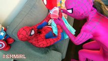 Is Spiderman kissing Frozen Elsa SpiderElsa Spidergirl Elsa kissing Spiderman Funny Superheroes