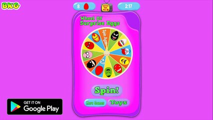 Wheel Of Surprise Eggs Game For Kids Let's Spin The Wheel And Collect All Toys!-kids toys