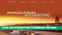[PDF] Managerial Accounting with Connect Access Card Popular Online