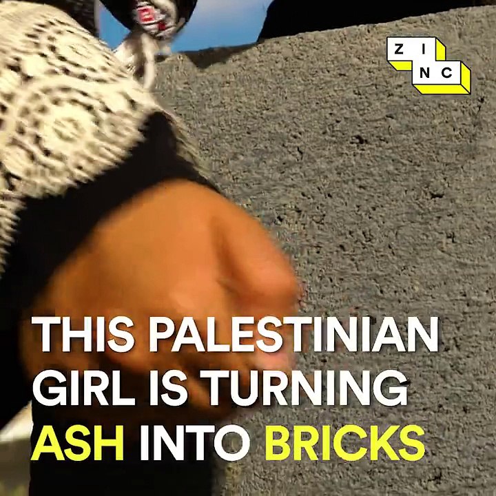 Palestinian Girl Is Turning Ashes to Bricks