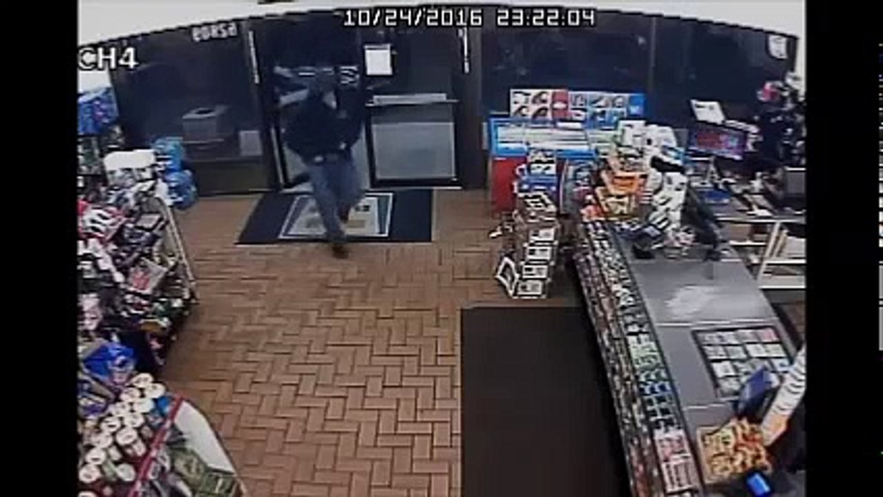 Armed Man Tries To Rob An Employee-Less Store, Arriving Cust