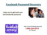 Call for Reset Facebook password via 1-866-224-8319 sans toll number instantly