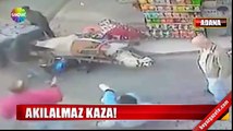 Adana'da akıl almaz kaza: 1'i at, 3 yaralı