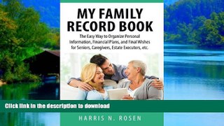 Buy book  My Family Record Book: The Easy Way to Organize Personal Information, Financial Plans,