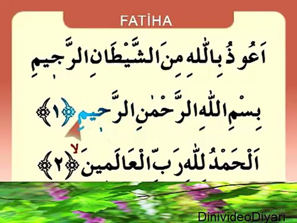 Fatiha Sûresi  _  Namaz Sûreleri ve Duaları Dinle İzle