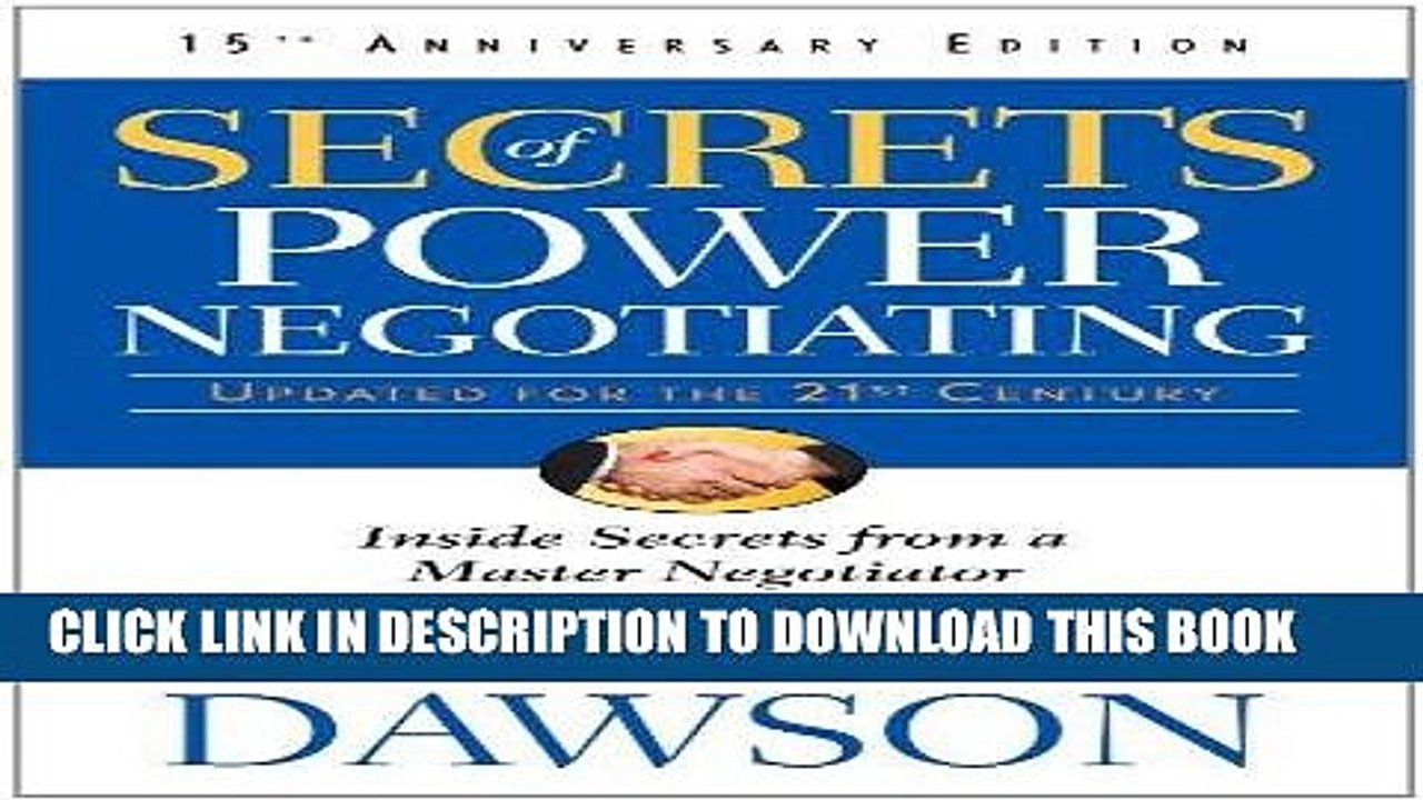 [PDF] Secrets of Power Negotiating, 15th Anniversary Edition: Inside Secrets from a Master