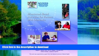 Buy book  Montessori Based Activities for Persons, Vol.II online to buy