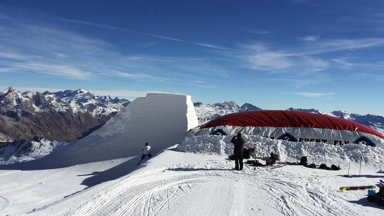 Ben Valentin en action à Tignes