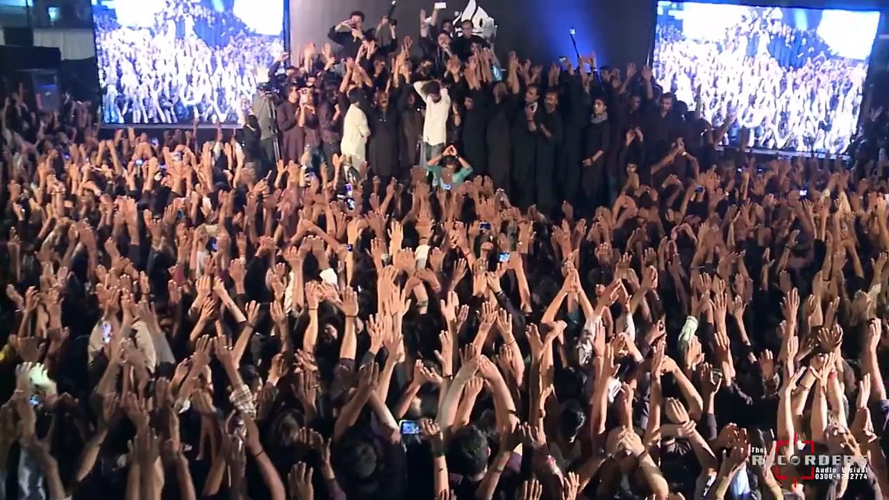 SYED FARHAN ALI WARIS  SALANA TAREEKHI SHAB E BEDAR Karachi 20 MOHARRAM 22 OCT. 2016 عزاداروں کا سمندر / " عبّاس(ع) تمہیں بالی