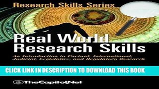 [PDF] FREE Real World Research Skills: An Introduction to Factual, International, Judicial,