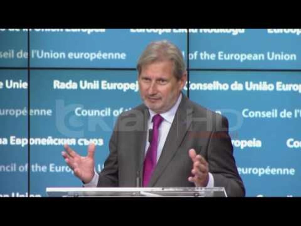 RAMA NE BRUKSEL, HAHN: PRESIM ARRESTIMIN E PESHQEVE TE MEDHENJ