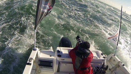 Le départ du Vendée Globe 2016 vu d'une embarcation