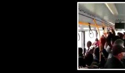 Otobüste 'sıra herkese geliyor' dedi, alkış koptu