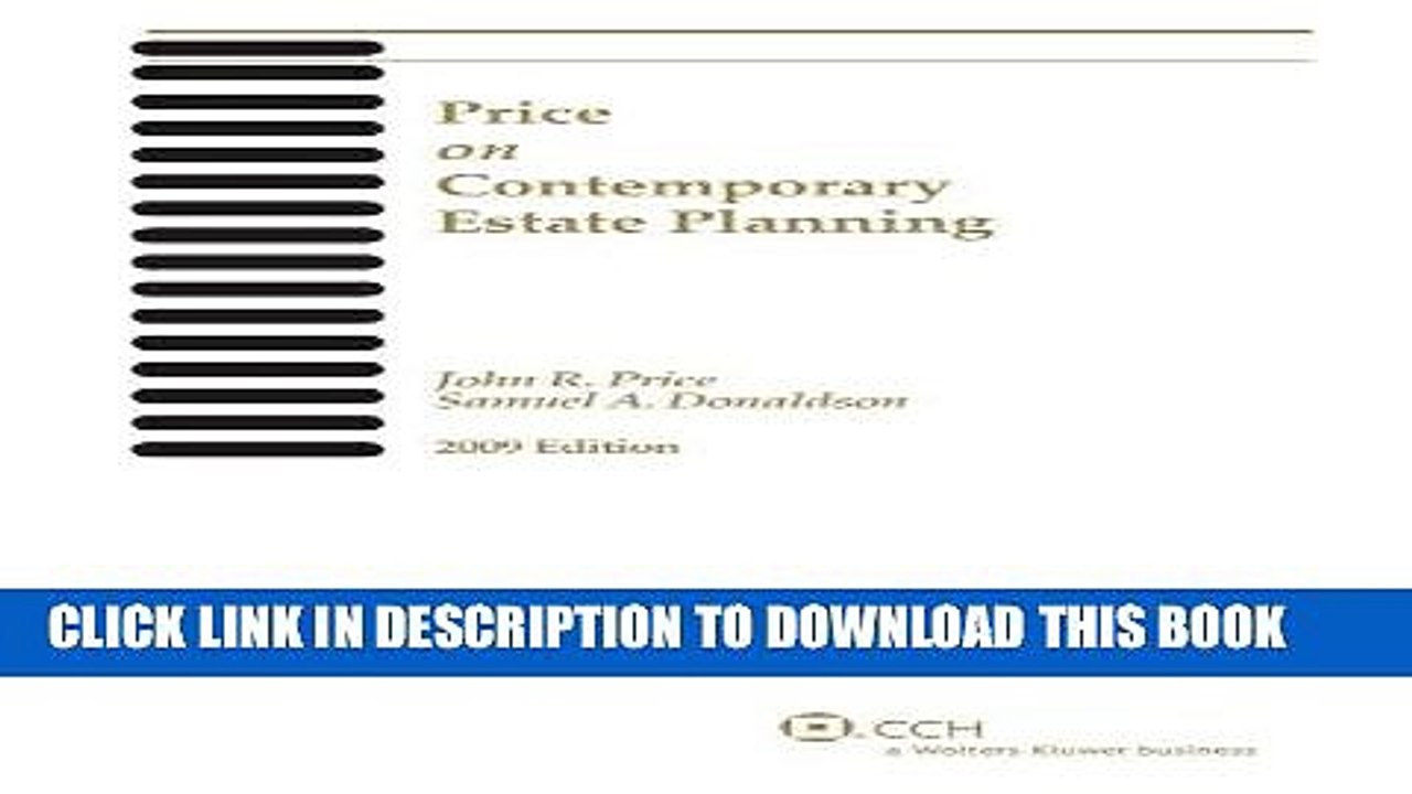 [PDF] FREE Price on Contemporary Estate Planning (2009) [Download] Full Ebook