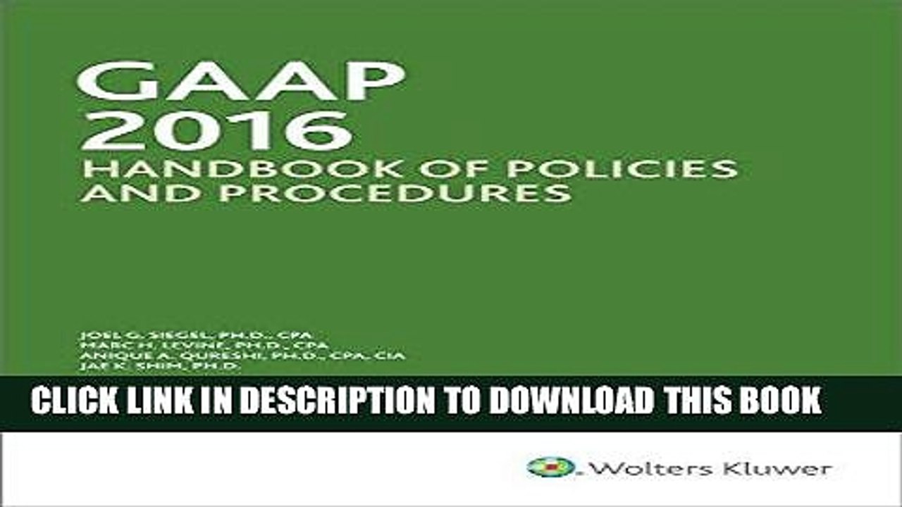 [PDF] FREE GAAP Handbook of Policies and Procedures (2016) [Read] Online