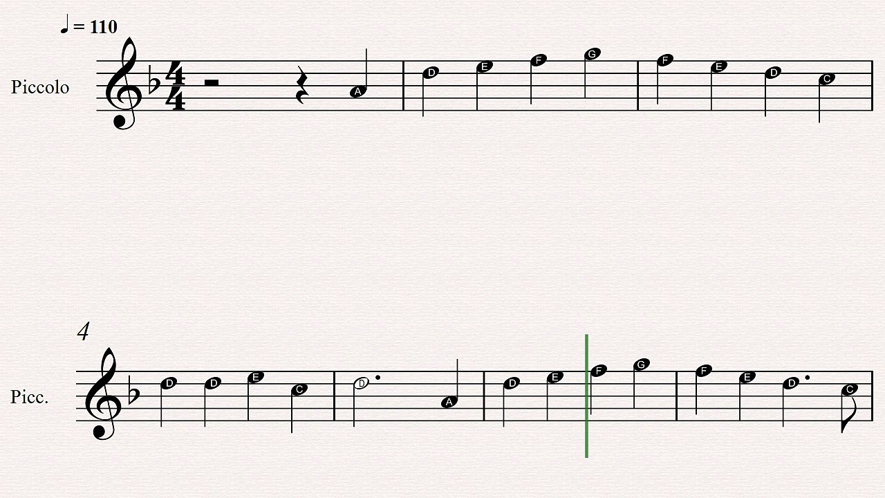 Piccolo Christmas Sheet Music: The Huron Carol