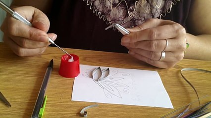 Des techniques de base, des modèles pour pratique le paperolle! : Comment coller sur la tranche quilling