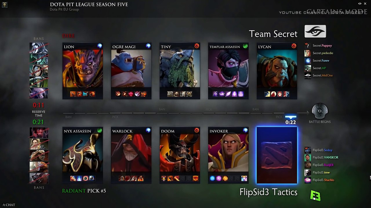 Secret vs FlipSide Grand Final Dota Pit 2016 EU Highlights Dota 2_1