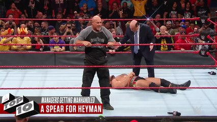 Superstar Managers Getting Manhandled- WWE Top 10