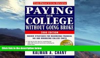 READ book  Princeton Review: Paying for College Without Going Broke, 2000 Edition (Paying for