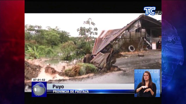 Inundaciones por desbordamiento de ríos en el Puyo