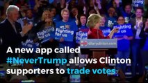 New app allows Clinton voters to trade votes
