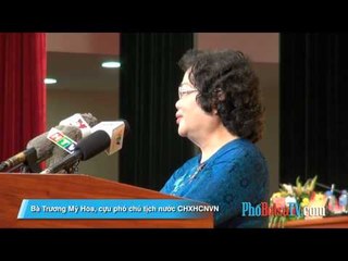 Phát biểu của bà Trương Mỹ Hoa, cựu phó chủ tịch Việt Nam