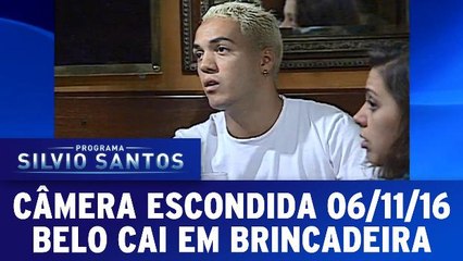 Câmera Escondida 06.11.16 - Cantor Belo cai em Pegadinha
