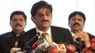 Karachi: Sindh Chief Minister Syed Murad Ali Shah addressing press conference at CPO office