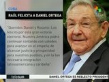 Pdte. cubano felicita Daniel Ortega por su triunfo electoral