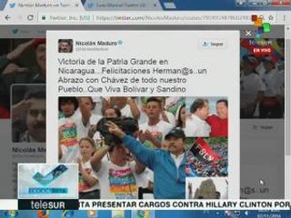 Felicita pdte. de Venezuela al FSLN por su triunfo en comicios