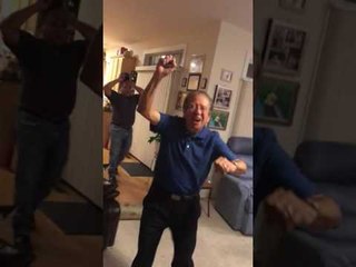 80-Year-Old Cubs Fan Wildly Celebrates Famous Victory