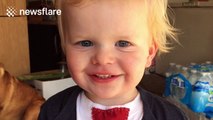 Toddler becomes Donald Trump