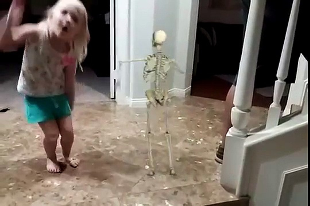 Funniest 4 Year Old Dancing with a Skeleton Ghost! - YouTube