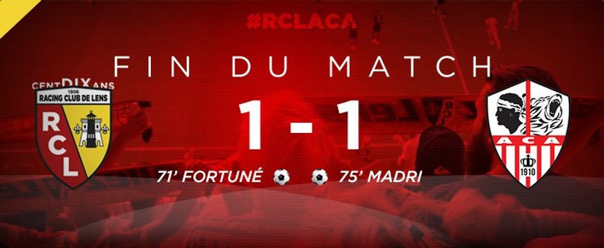 Racing club de Lens 1-1 AC Ajaccio - Tous Les Buts Exclusive - (07/11/2016)